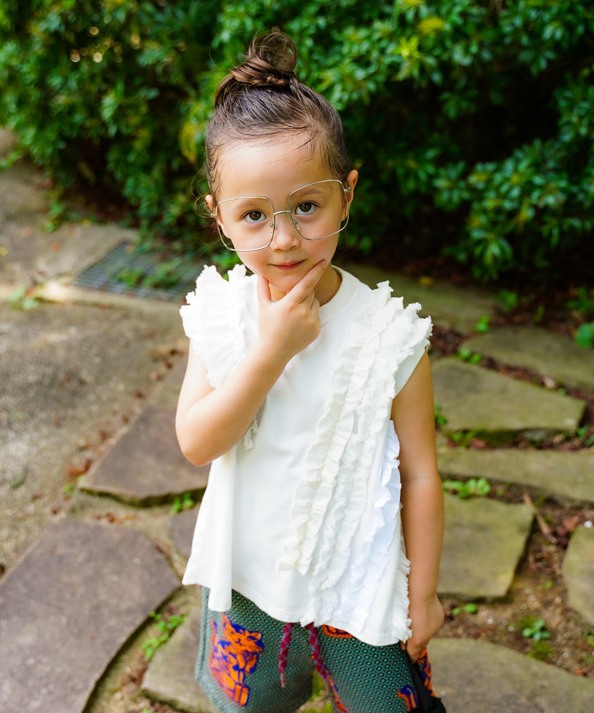 Vintage Cotton Jersey Frill Sleeveless Tee