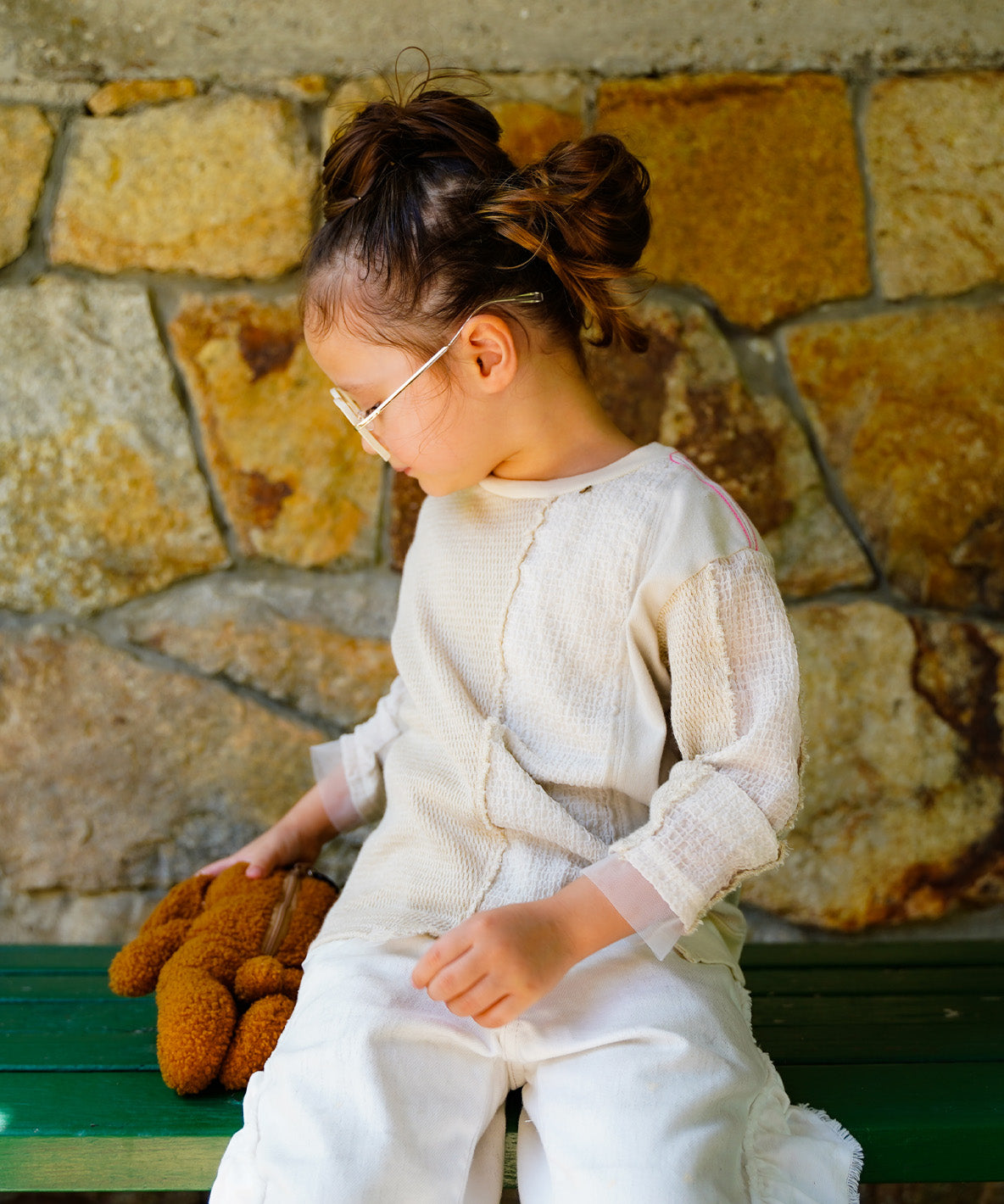 Cut-out Remake-like Long Sleeve Tee