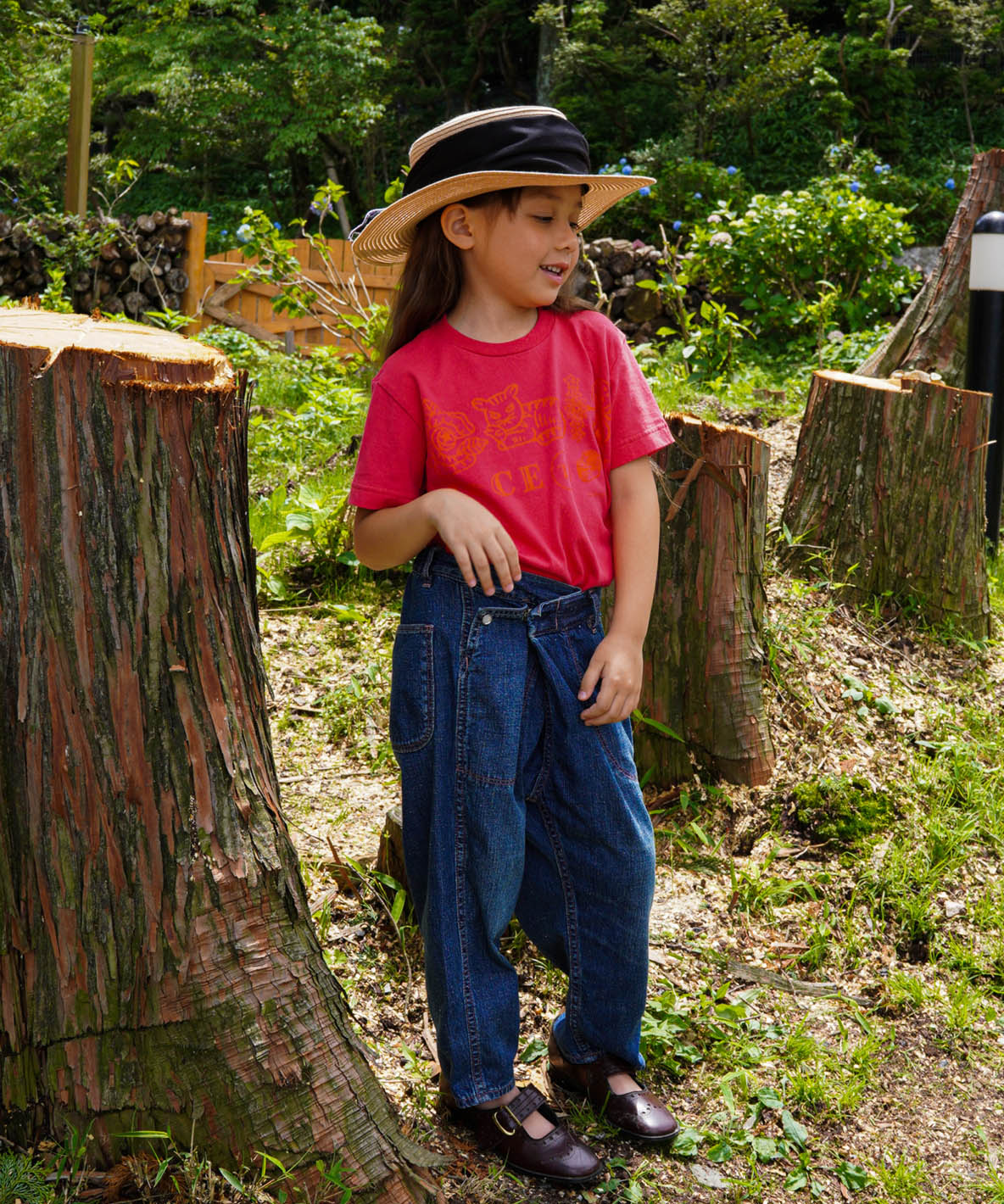 Work Denim Unique-shape Pants