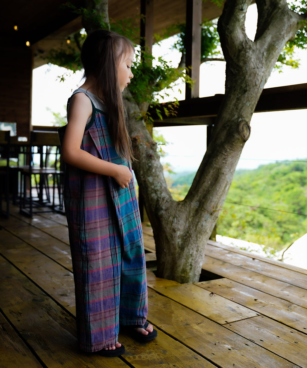 Slub Checked Salopette