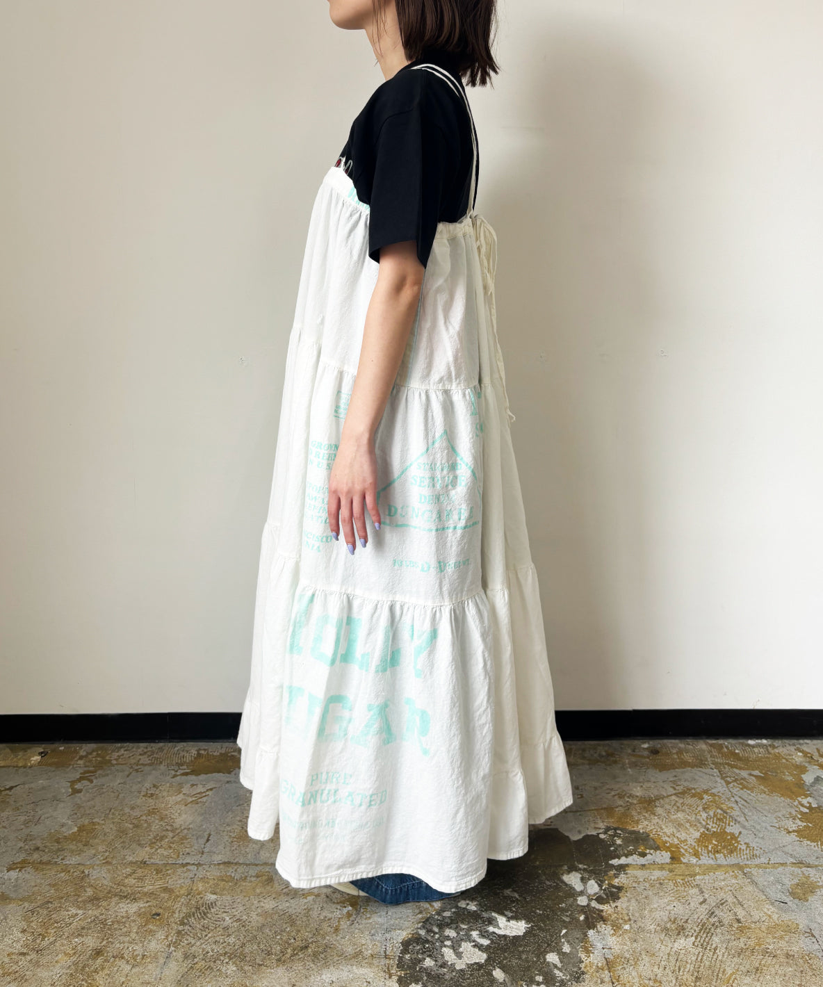 Sheeting Food Sack Remade Suspender Dress