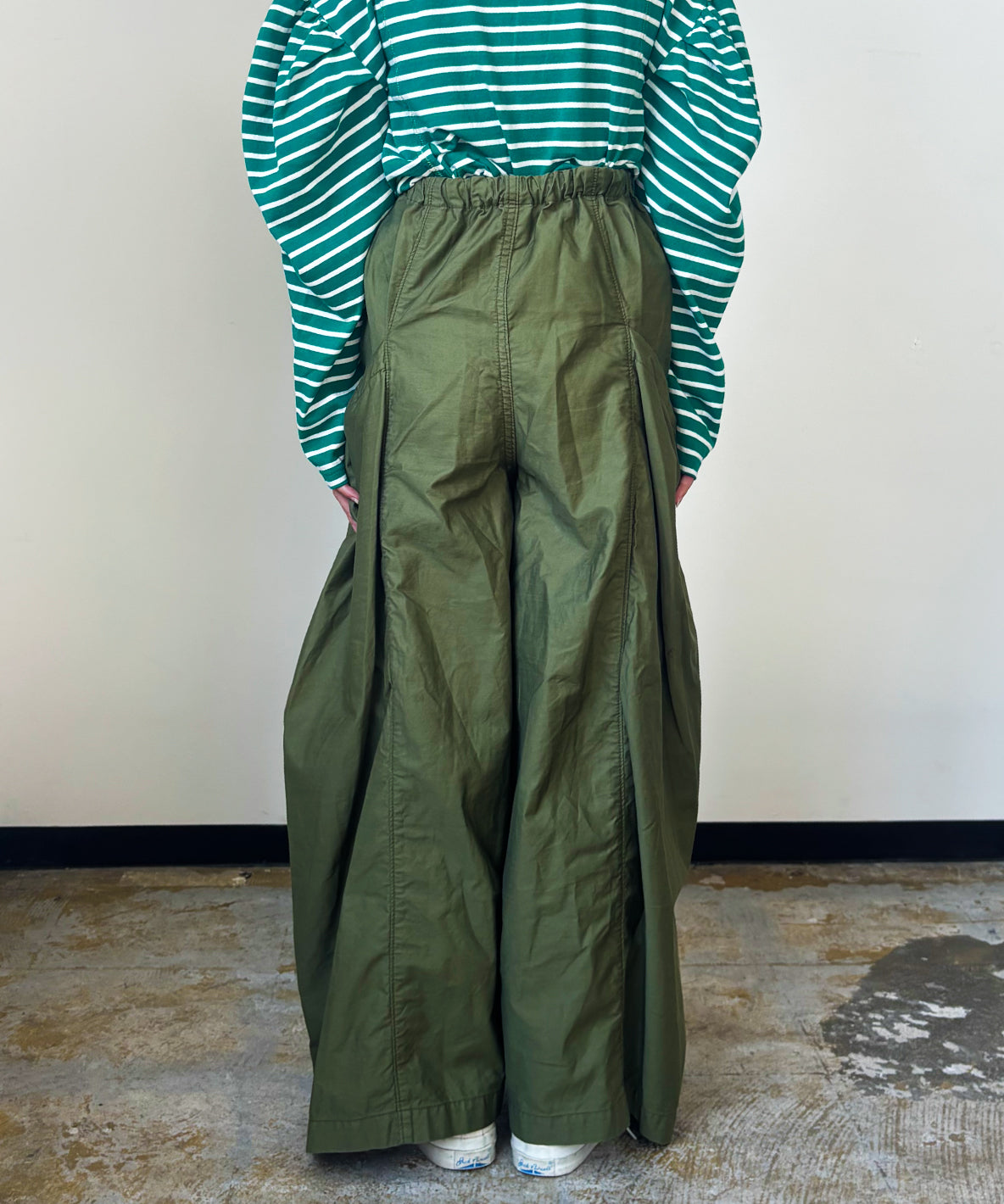 Vintage Back Satin Wide Pants