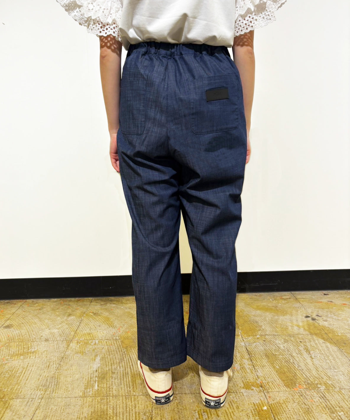 W Slab Chambray Tuck Pants
