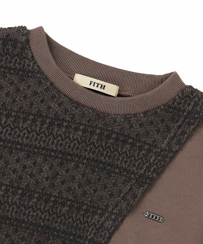 Mercerized Fleece Asymmetry Sweatshirt
