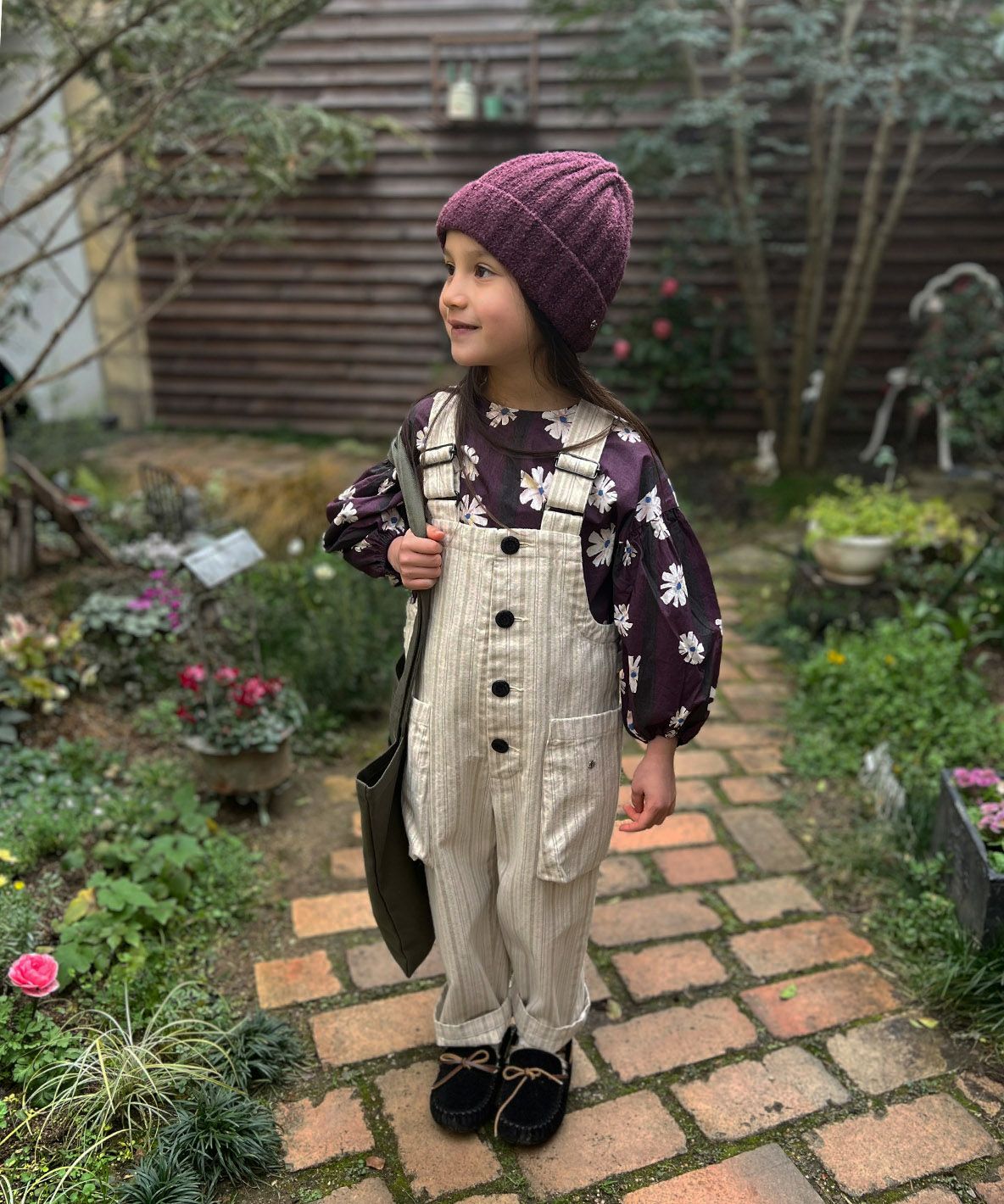 Mottle Striped Overalls