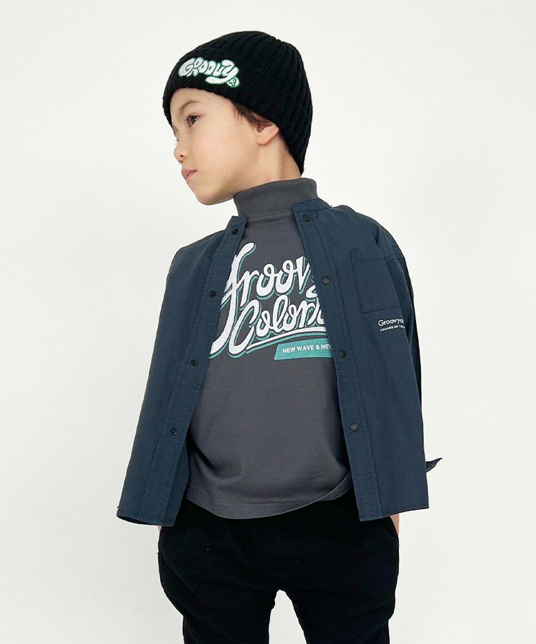 GROOVY High Neck Long Sleeve Tee