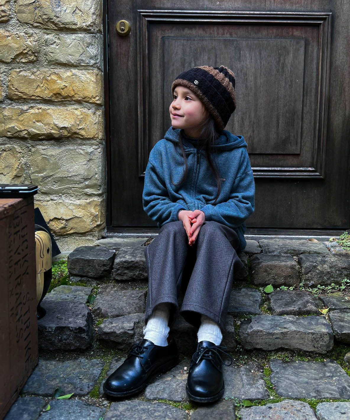 Long-cut Looped Pile Zip-up Hoodie