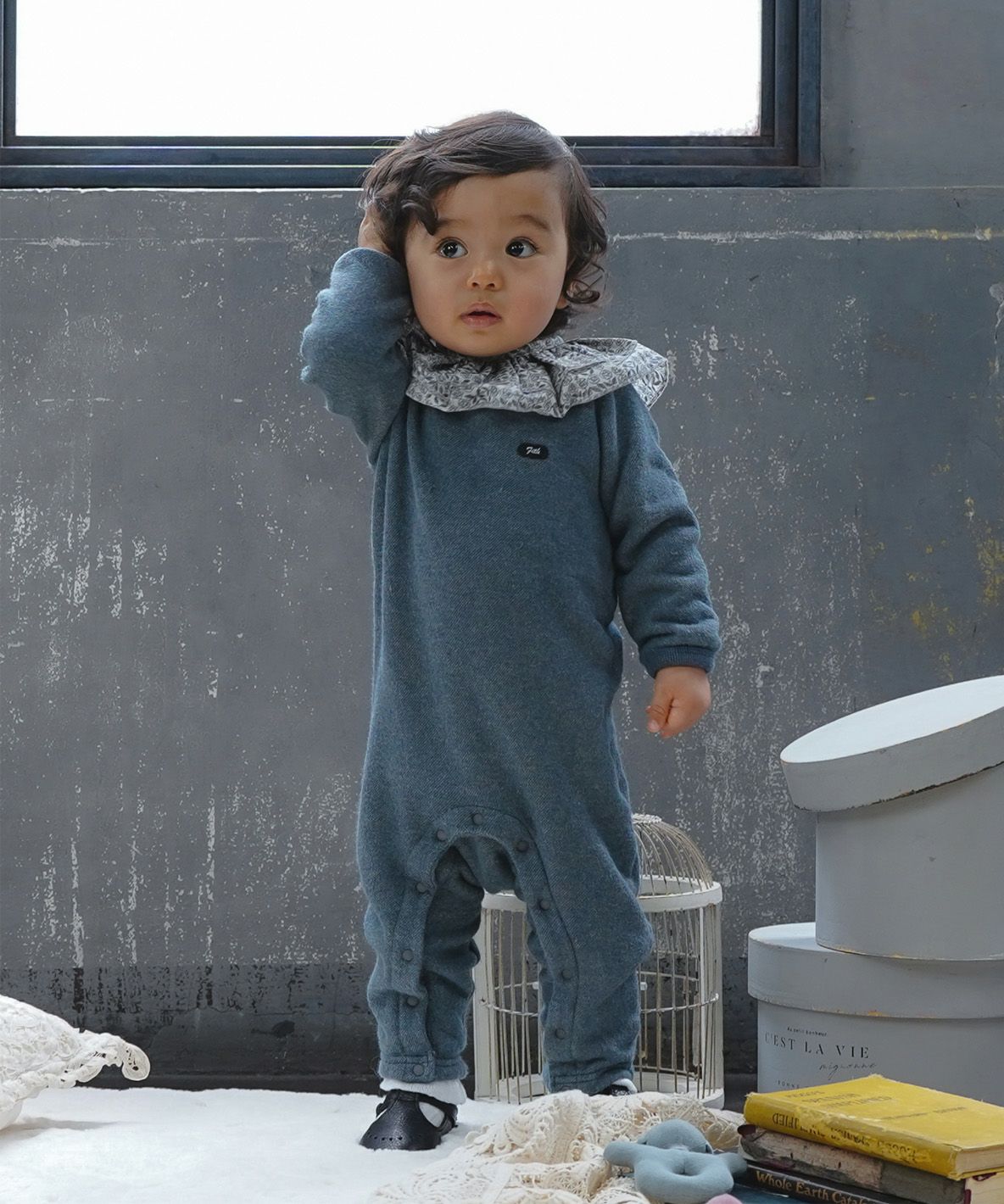 Baby Long-cut Looped Pile Rompers