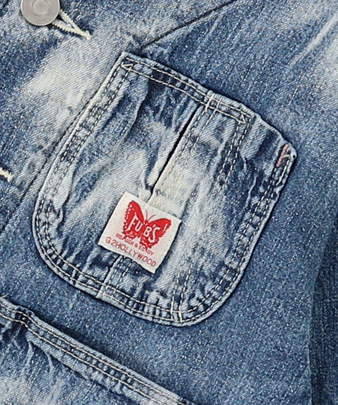 Work Denim Balloon-sleeve Jacket