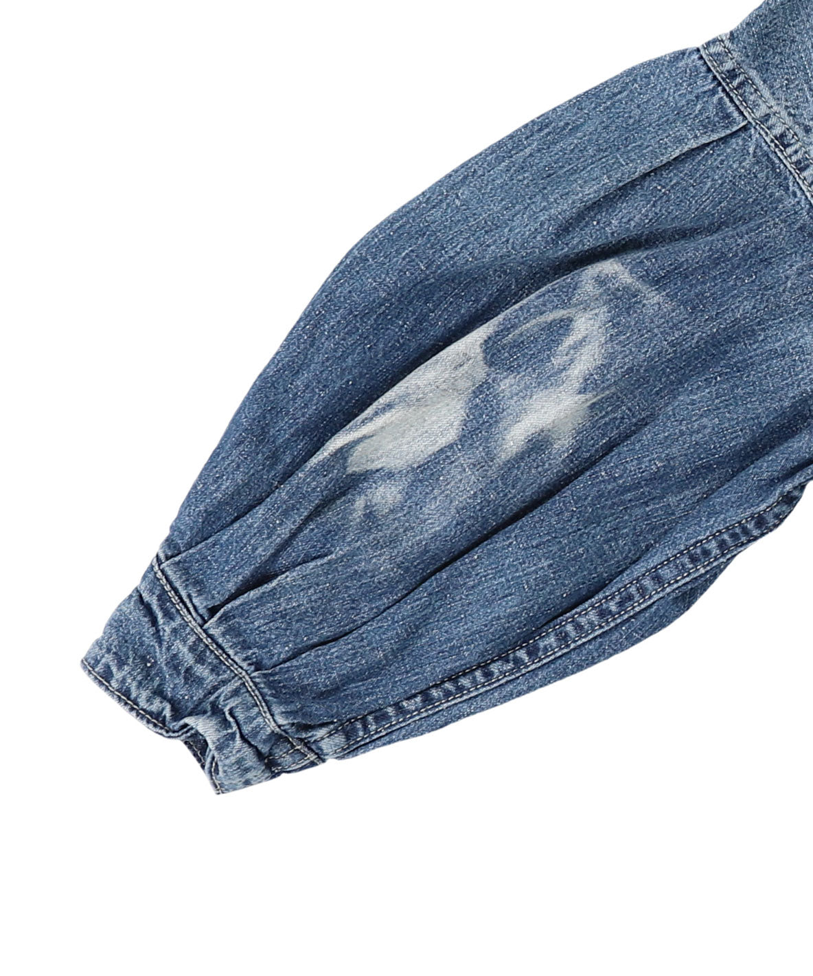 Work Denim Balloon-sleeve Jacket