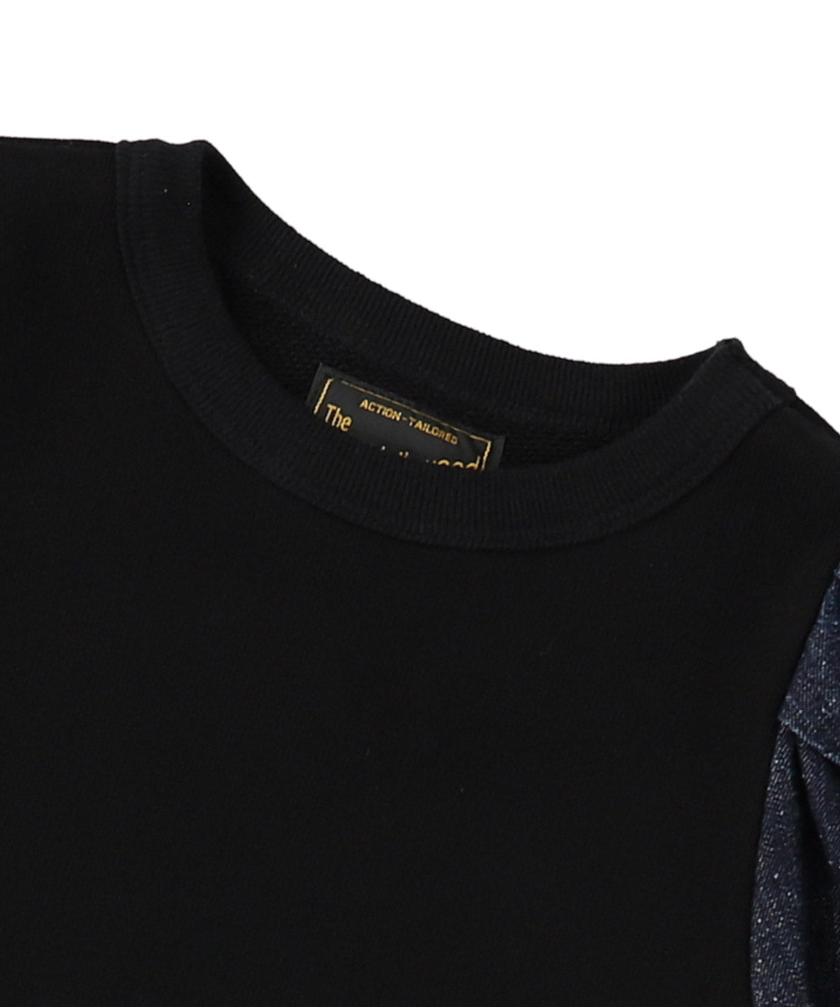 Vintage Fleece Denim Balloon-sleeve Sweat Dress