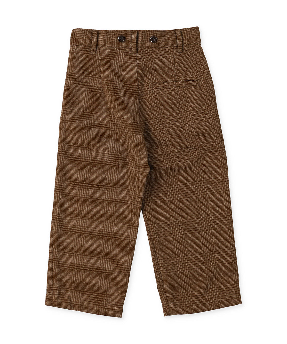 Tweed Glencheck  Suspenders Pants