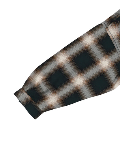 Checked Band-collar Shirt