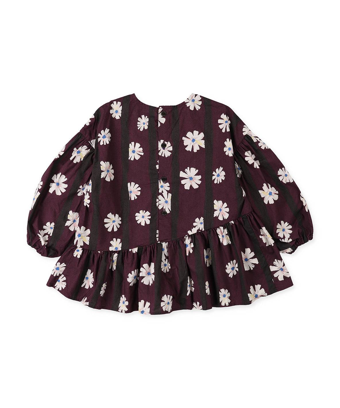 Flower Print Gather Pullover