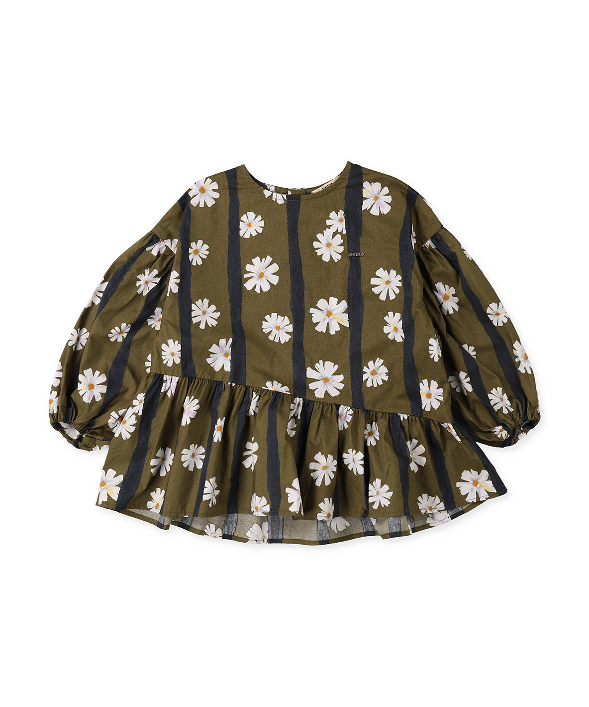 Flower Print Gather Pullover