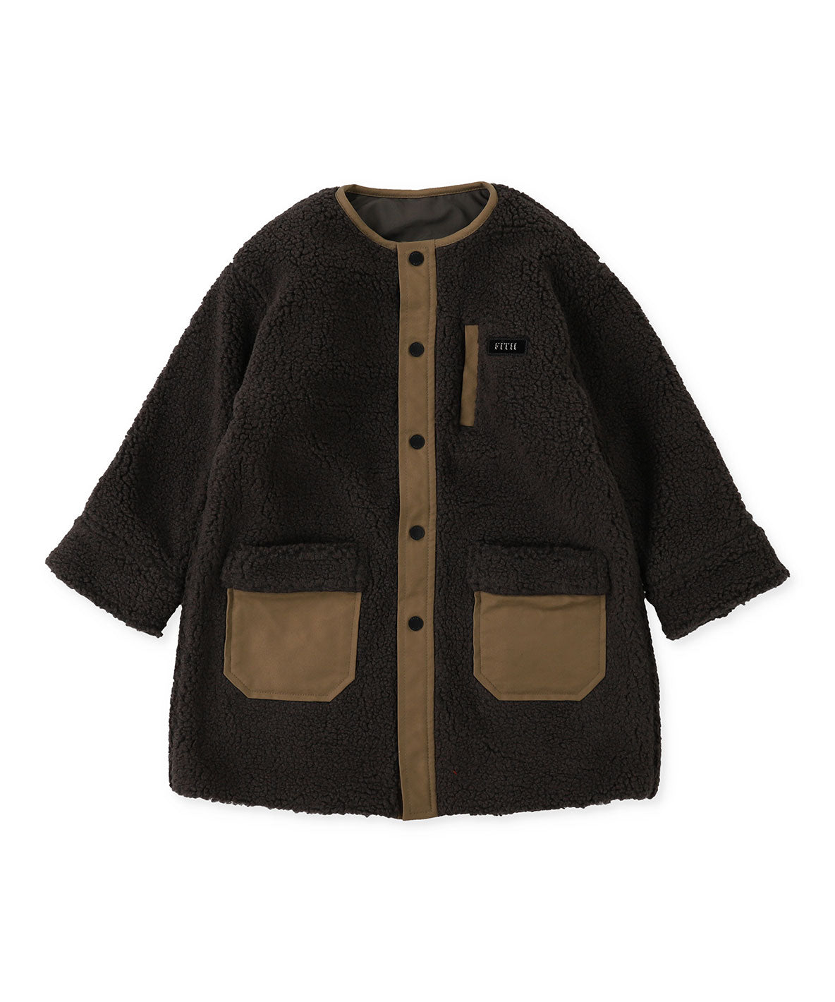 Heat Warm Sheep Boa Reversible Coat