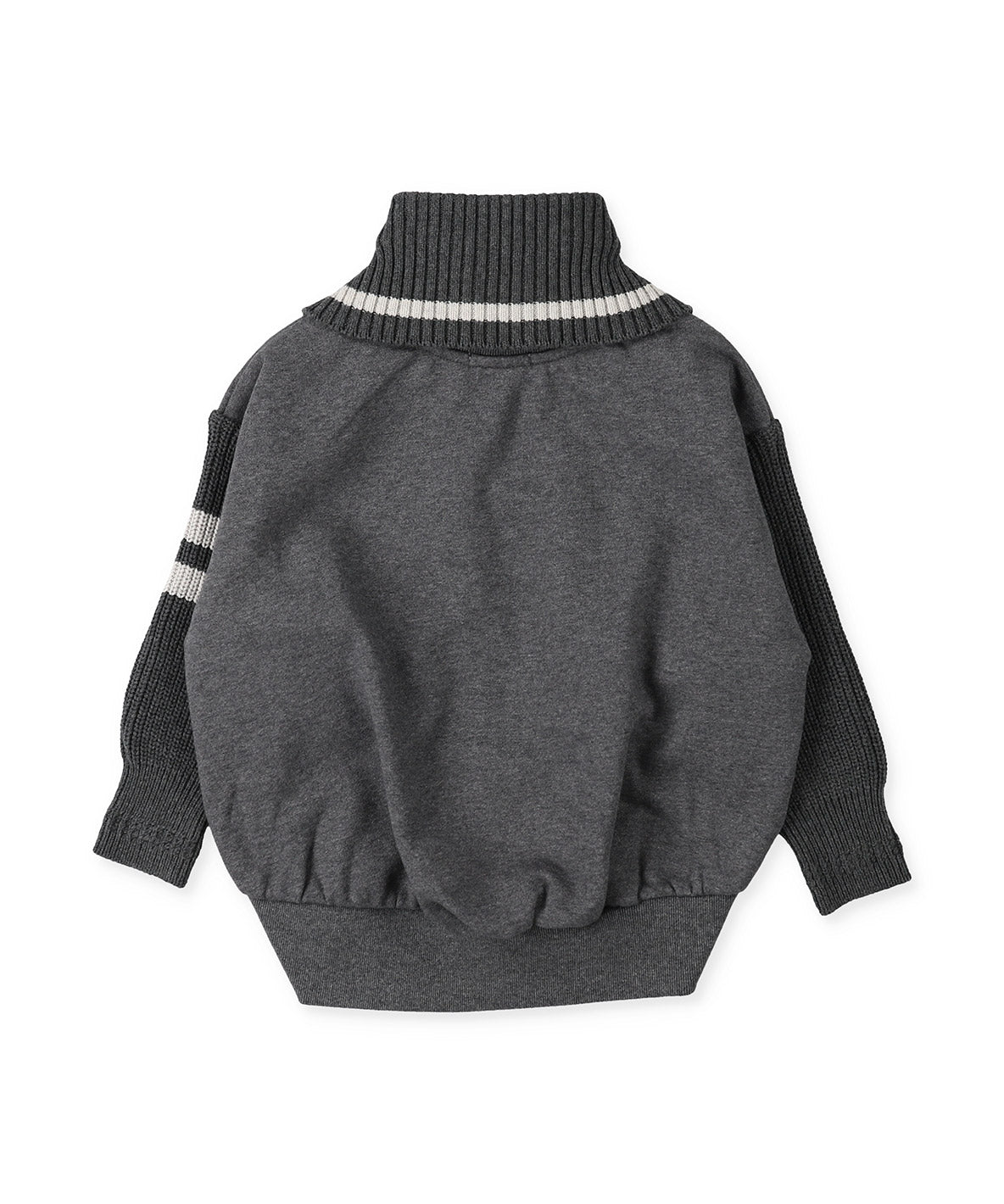 Combination Knit Detachable Collar Sweatshirt