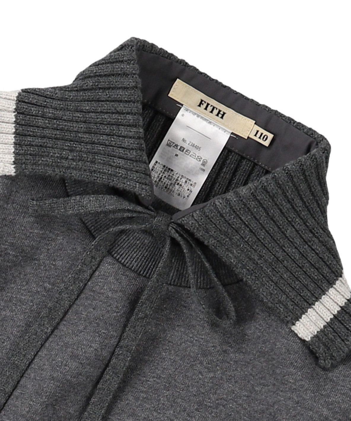 Combination Knit Detachable Collar Sweatshirt