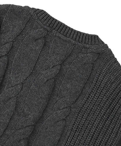 Combination Knit Cardigan