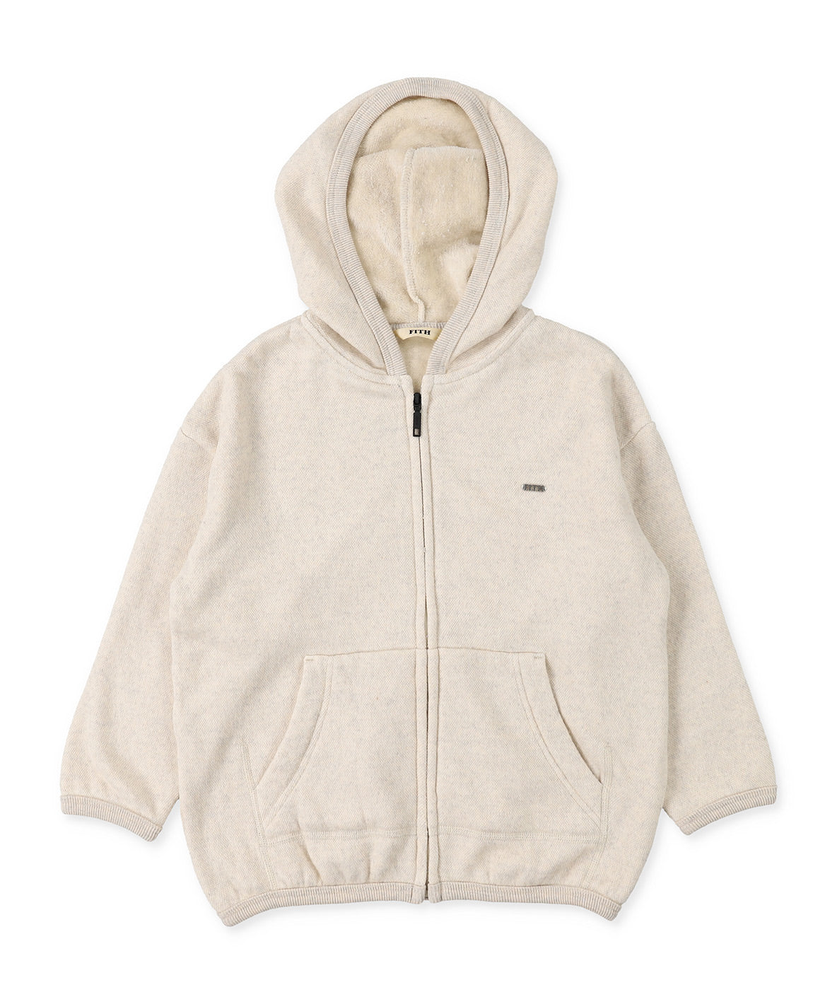 Long-cut Looped Pile Zip-up Hoodie