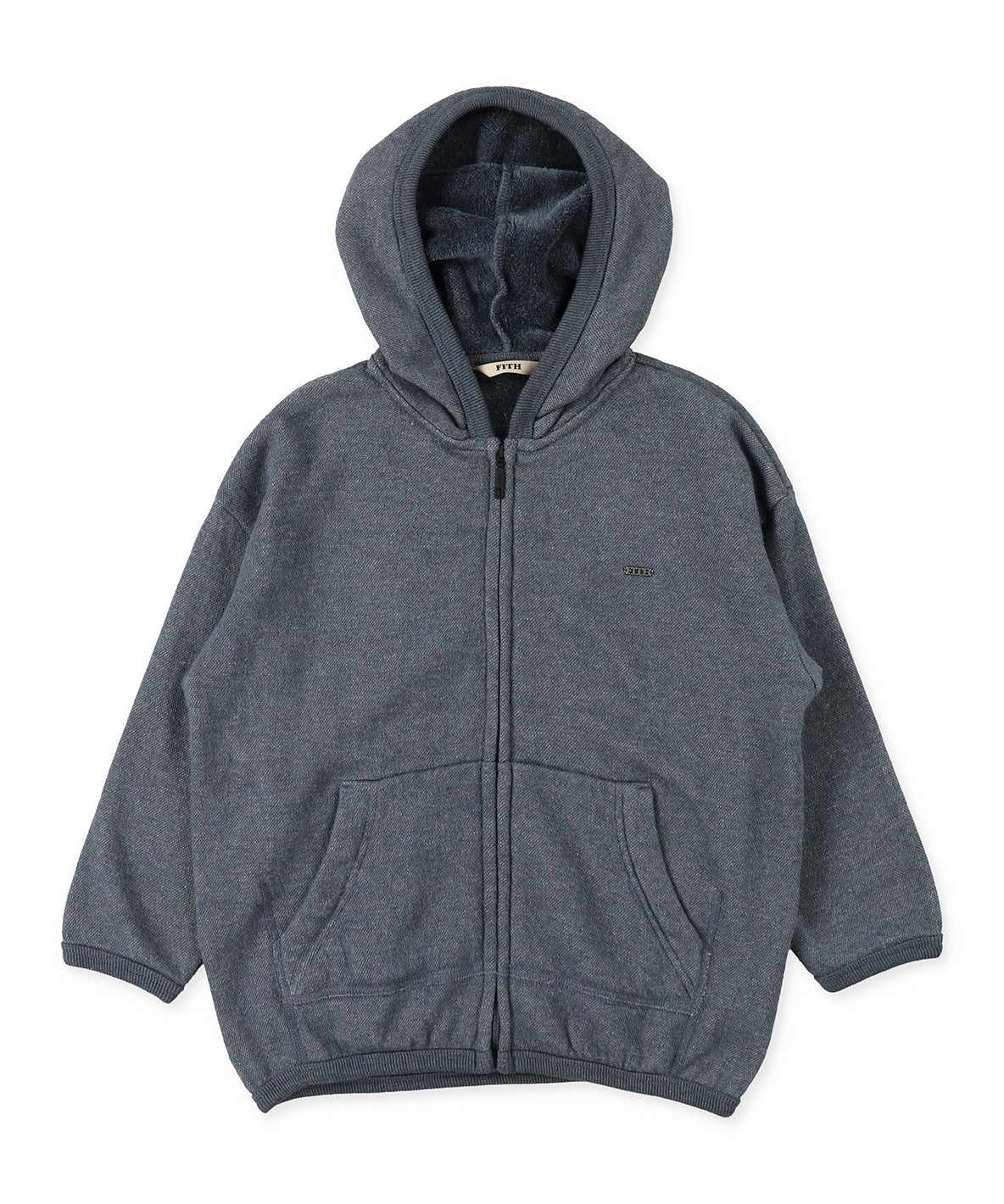 Long-cut Looped Pile Zip-up Hoodie