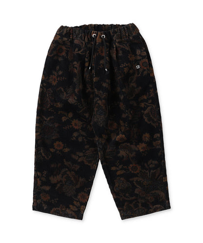 Botanical Print Corduroy Pants