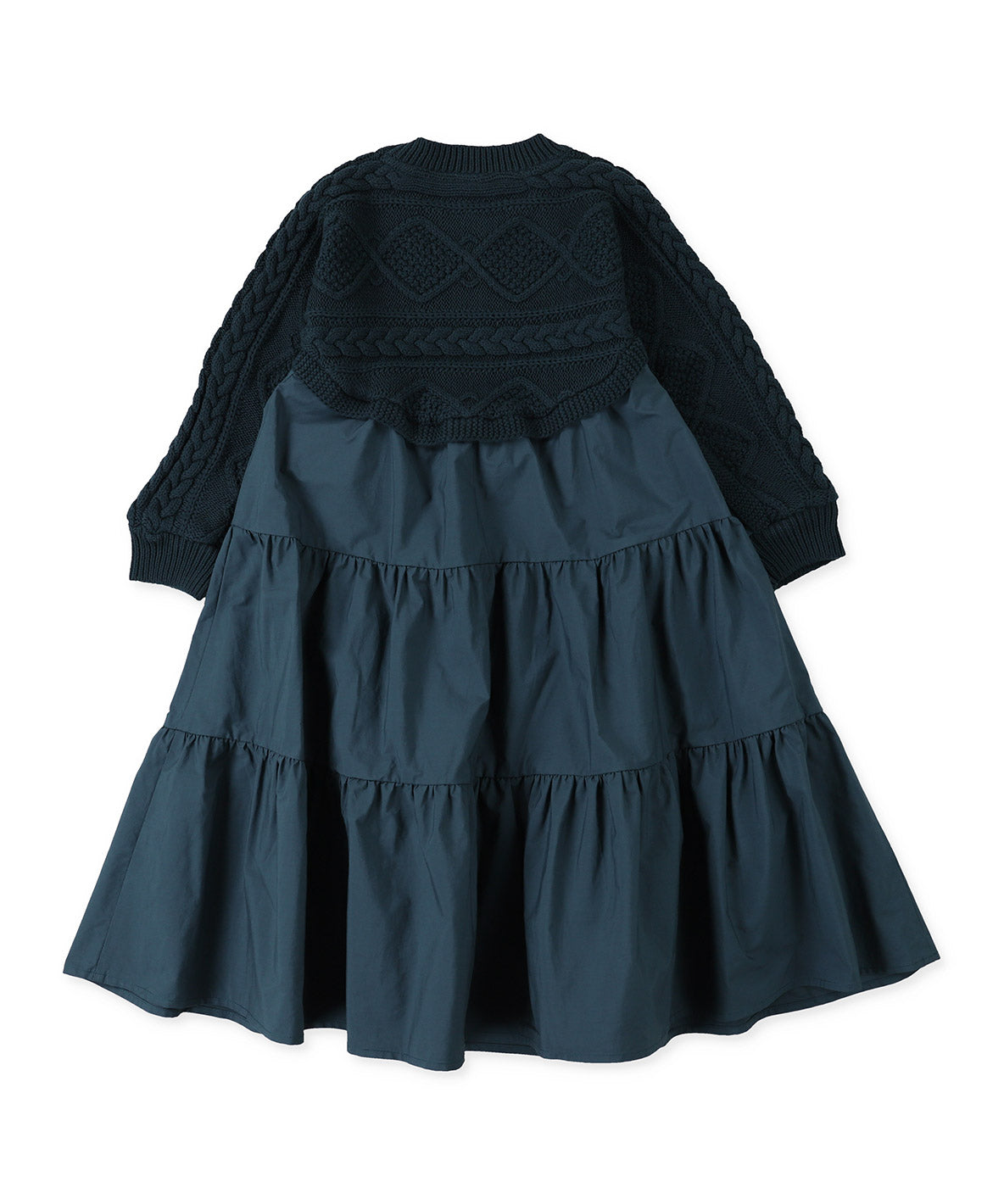 Fabric and Knit Tiered Dress – FITH ONLINE STORE