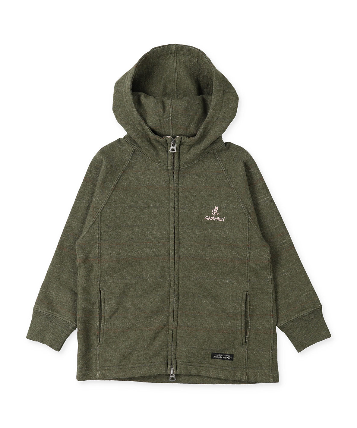 Inlay Brushed Fleece Striped GRAMICCI Zip-up Sweat Hoodie